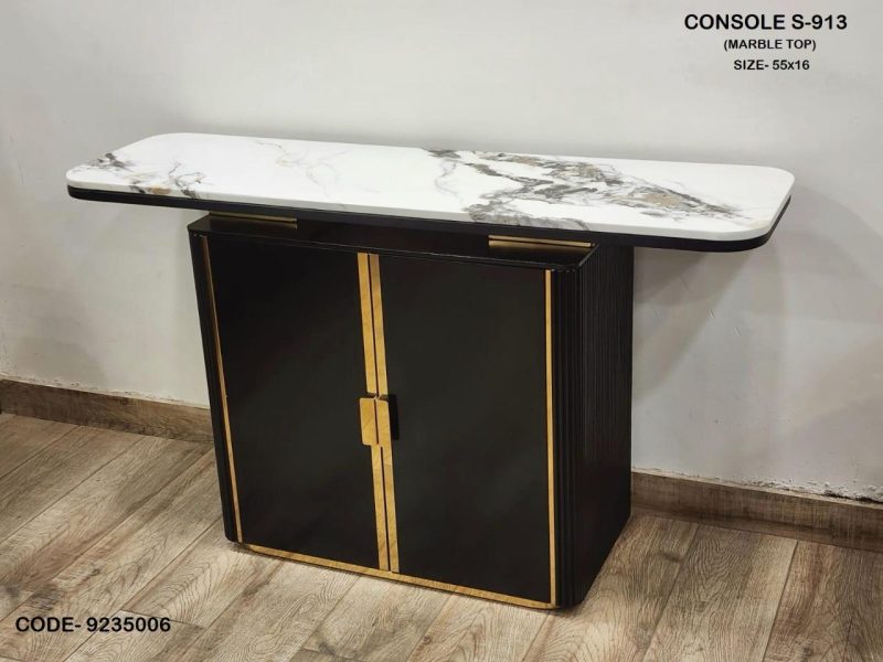 Noir Elegance Console Table