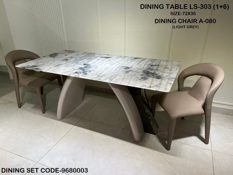 Streamlined dining table